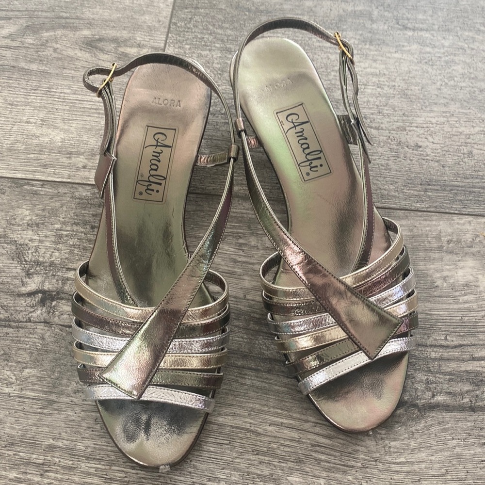 Alora metallic strappy sandals